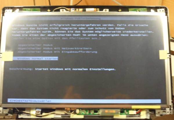 Defektes 13,3" Display beim Acer Aspire 3810T wurde ausgetauscht