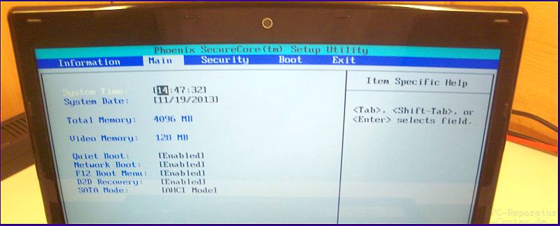 Packard Bell Easynote NM85 Bildschirm wurde gewechselt