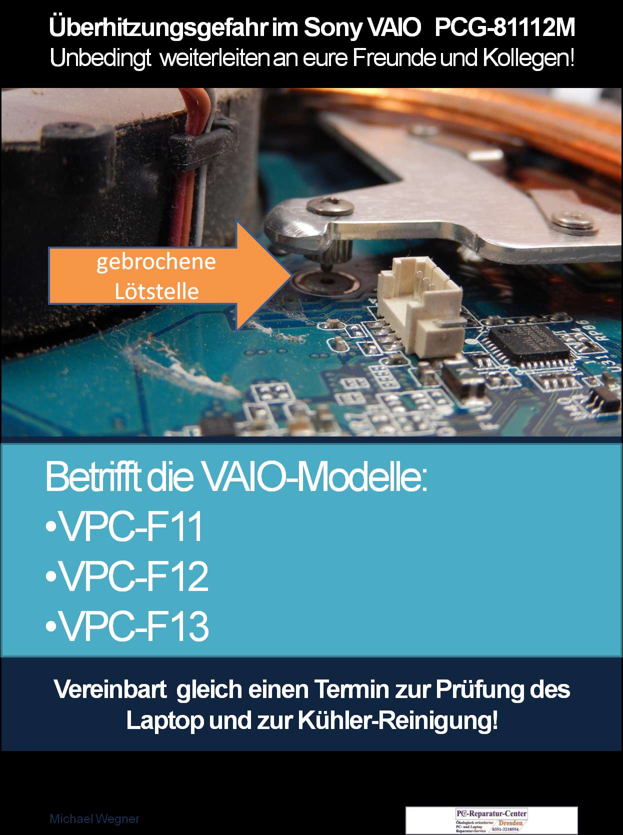 Achtung! Der VAIO PCG-81112M kann überhitzen!